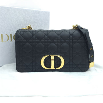 DIOR Caro Medium Cannage Schultertasche aus Kalfskin mit Kette in Schwarz 157933902 [P]