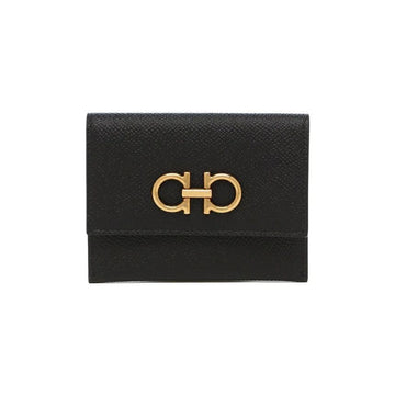 SALVATORE FERRAGAMO Doppel-Gancini Kartenetui Schwarz 22-0861 0779901 151630903 [P]