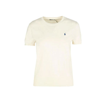 POLO RALPH LAUREN ネイビーポニー刺繍クラシックショートスリーブニットクリーム 211891673 001 150391866 [P]