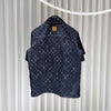 LOUIS VUITTON Monogram Denim Kurzarm Hemdjacke S+/M 157935894 [P]