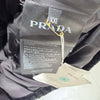 PRADA Schwarze Padded Jacke aus Cord mit Dreieckslogo (S+ Stufe/XXL) 157936277 [P]