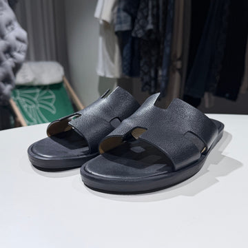Hermes Izmir Sandals Slippers Black 42 157936400 [P]