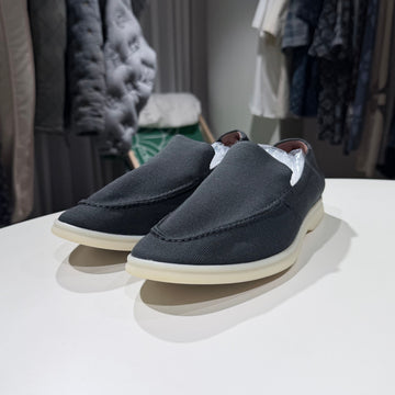 LORO PIANA サマーウォーク ローファー カーキグレー (41.5) 157936609 [P]