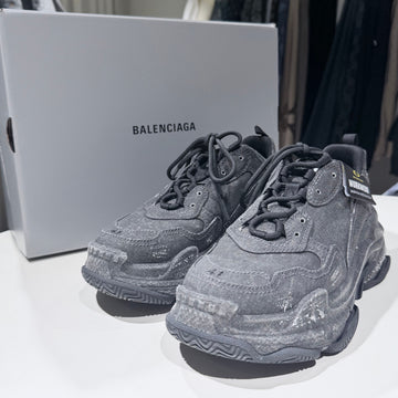 Balenciaga Triple S Canvas Sneakers Black 157937311 [P]