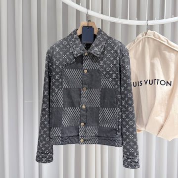 LOUIS VUITTON ニゴ モノグラム ダミエ デニム トラッカージャケット (48) 157937515 [P]