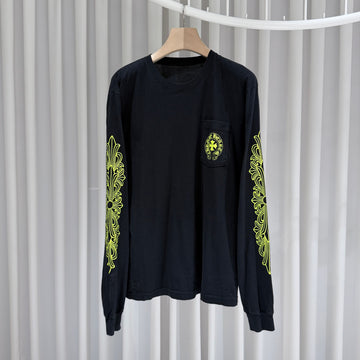 CHROME HEARTS Florale Hollywood Neon Lettering Langarm-T-Shirt L 157937721 [P]