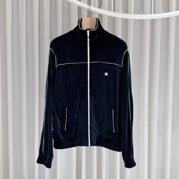 CELINE Velours Track Velvet Zip-Jacke Navy 157937738 [P]