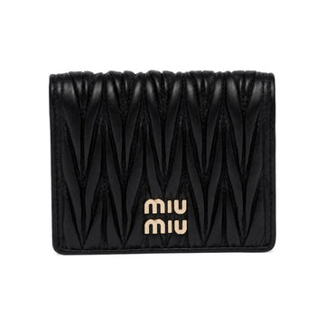 Miu Miu Matelassé Leather Wallet Black 5MV204 2FPP F0002 49027198 [P]