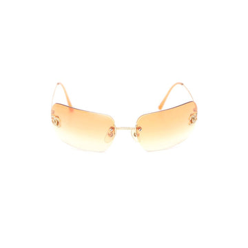 CHANEL 4017 D Sonnenbrille mit goldfarbenem CC Kristall-Logo 157947482 [P]