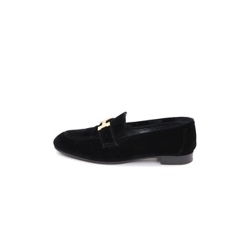 Hermes Suede Gold Logo H Women's Paris Loafer 77663994 157948149 [P]
