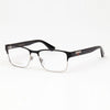 Gucci GG0750O 001 Eyeglass Frame Square Metal Black Silver 79553547 [P]