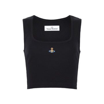 VIVIENNE WESTWOOD Schwarze ORB Crop Ärmelloses Top 1G010011 J009C N401 157950720 [P]
