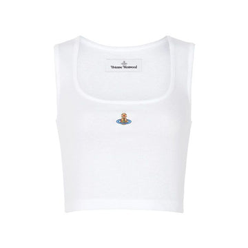 VIVIENNE WESTWOOD Weißes ORB Crop-Top Ärmellos 1G010011 J009C A401 157950723 [P]
