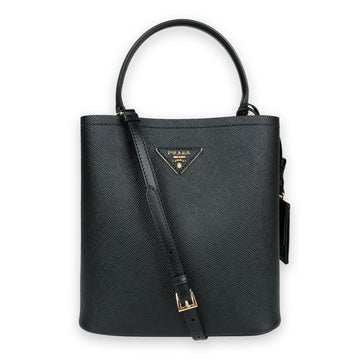 PRADA トライアングルロゴ サフィアーノ ミディアム トートバッグ (ブラック) 1BA212 VOOO 2ERX F0002 121371709 [P]