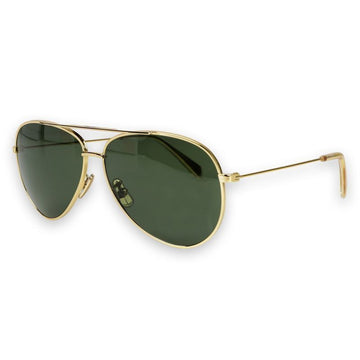 CELINE Damen Metallrahmen 02 Mineralglas-Objektiv Sonnenbrille (Gold/Grün) 4S062CMEB 35SG 122976896 [P]