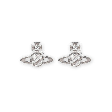 VIVIENNE WESTWOOD Ohrstecker mit Unterstützung für den Badewannenrelief (Silber/Rosa) 02P608 P608 127020624 [P]