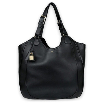 Celine Meo Soft Leather Tote Bag (Black) 38NO 128666413 [P]