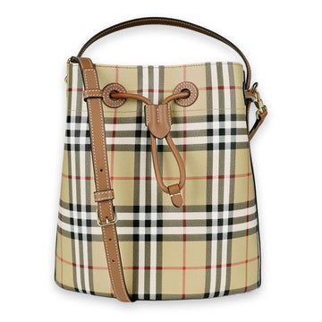 BURBERRY Damen Karo Drawstring Kleine Bucket Bag (Beige) 8100490 131570712 [P]