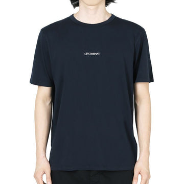 CP Company Men's Logo Print Cotton Jersey Short Sleeve T-Shirt (Navy) 18CMTS085A 005431G 888 131855765 [P]