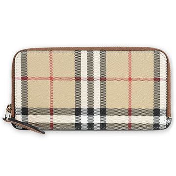 Burberry Women's Vintage Check Zip Long Wallet (Beige) 8109805 139987093 [P]