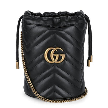 Gucci Women's GG Marmont Matelassé Chain Bucket Bag 575163 DTDRT 1000 141754830 [P]