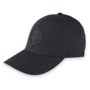 STONE ISLAND Stone Herren Besticktes Logo Baumwoll Baseballcap (Schwarz) L1S15 9100013 S0248 V0029 150977777 [P]