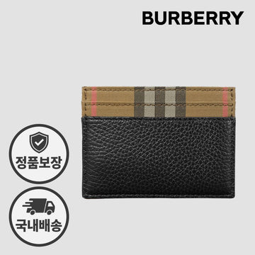 Burberry Check Card Wallet 81072661 Black 157954922 [P]