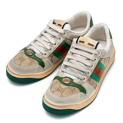 GUCCI スクリーンウィメンズレザースニーカー 570443 9Y920 9666 142960554 [P]