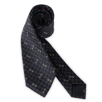 GUCCI 男性 GG ジャカード ロゴ シルク ネクタイ(ブラック) 744379 4E217 1062 151914270 [P]