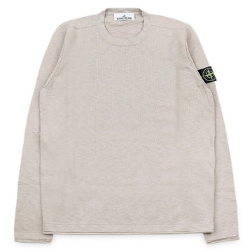 STONE ISLAND 男性用ワッペンパッチコットンニット(ベージュ) L1S15 5100052 S00B0 V009A 153364560 [P]