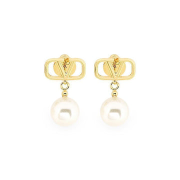 VALENTINO Vロゴパールドロップイヤリング(ゴールド) 8W2J0E36UXM 0O3 153458377 [P]