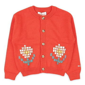 BOBO CHOSES Kids Pixel Daisy Cardigan (Rot) B126AC113 611 153843994 [P]