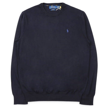 POLO RALPH LAUREN Rundhals-Strickpullover mit Pferdestickerei (Navy) 710684957 001 154316790 [P]