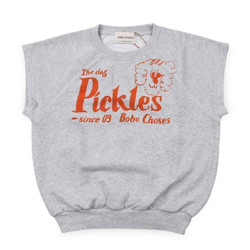 Bobo Choses Kids Pickles The Dog Sleeveless Sweatshirt (Gray) B126AC054 041 154386702 [P]