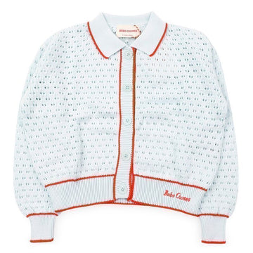 BOBO CHOSES Kinder BC Offene Strickjacke (Himmel) B126AC114 451 154386830 [P]