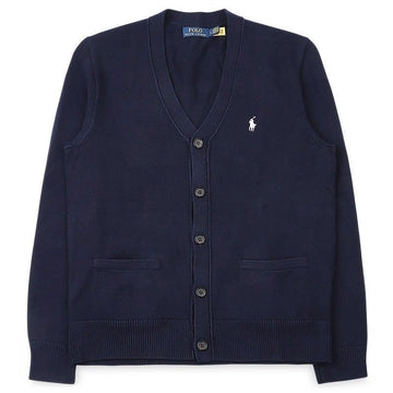 Polo Ralph Lauren Men's V-Neck Cardigan with Pony Embroidered Logo (Navy) 710961170 001 154764811 [P]