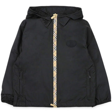 BURBERRY キッズ チェッカー テープ フード ジャケット(ブラック) 8120201 A1189 155069571 [P]