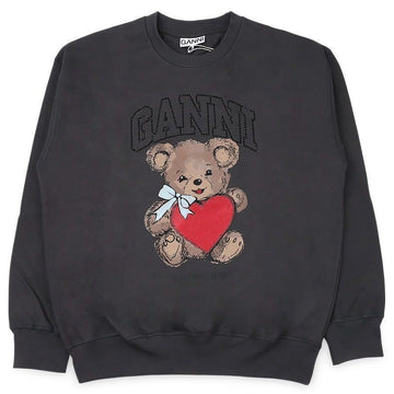 Ganni Women's Isoli Bear Graphic Sweatshirt (Phantom) A1060027 252 155070066 [P]