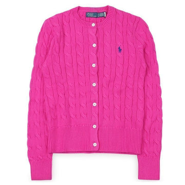 POLO RALPH LAUREN 女性刺繍ロゴケーブルニットカーディガン 155070062 [P]