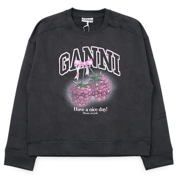GANNI Damen Raspberry Graphic Sweatshirt (Phantom) A1060076 252 155990116 [P]