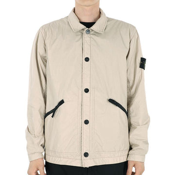Stone Island Stone Men's Patch Zipper Pocket Shirt Jacket (Beige) 781542522 V0092 54741307 [P]