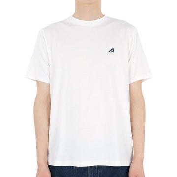 AUTRY Men's Mini Logo Patch Short Sleeve (Ivory) 2311 54757442 [P]