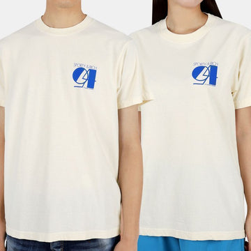 SPORTY & RICH 22 F/W Unisex Studio T-Shirt (Cream/Blue) 54764159 [P]