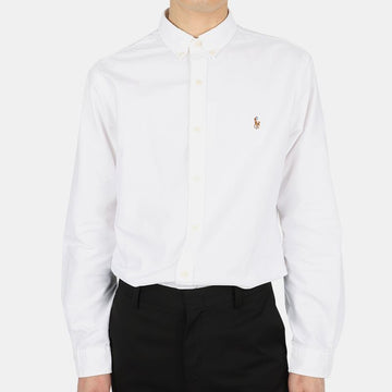 Polo Ralph Lauren Men's Pony Embroidered Slim Fit Shirt (White) 710549084 006 55180374 [P]