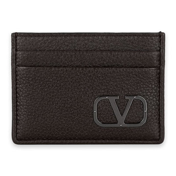 Valentino Signature V Logo Card Holder Dark Brown 3Y2P0U45YGP KG8 58896942 [P]