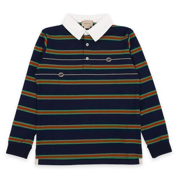 GUCCI Kinder Streifen PK Langarm T-Shirt (Navy) 721724 XJFK7 4590 59326995 [P]