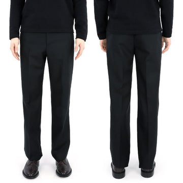 Lardini Men's Tailored Wool Trousers (Black) ITPALU ITAT61564999 71103996 [P]