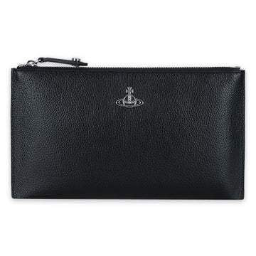 Vivienne Westwood Grain Pulse Zipper Pouch Bag (Black) 52030003U S000D PF N403 78648183 [P]