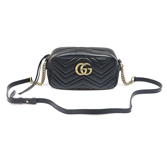 GUCCI マトラッセシェブロンGGマーモントスモールチェーンショルダーバッグ447632 157956999 [P]