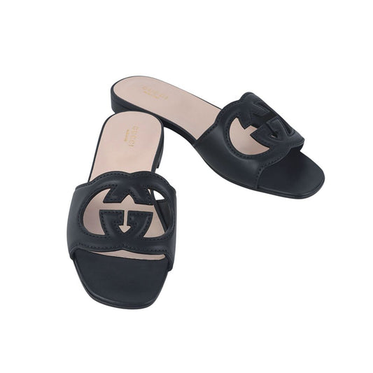 GUCCI Interlocking G Cutout Slide Sandal 35 1/2 37457Y-2 157960815 [P]